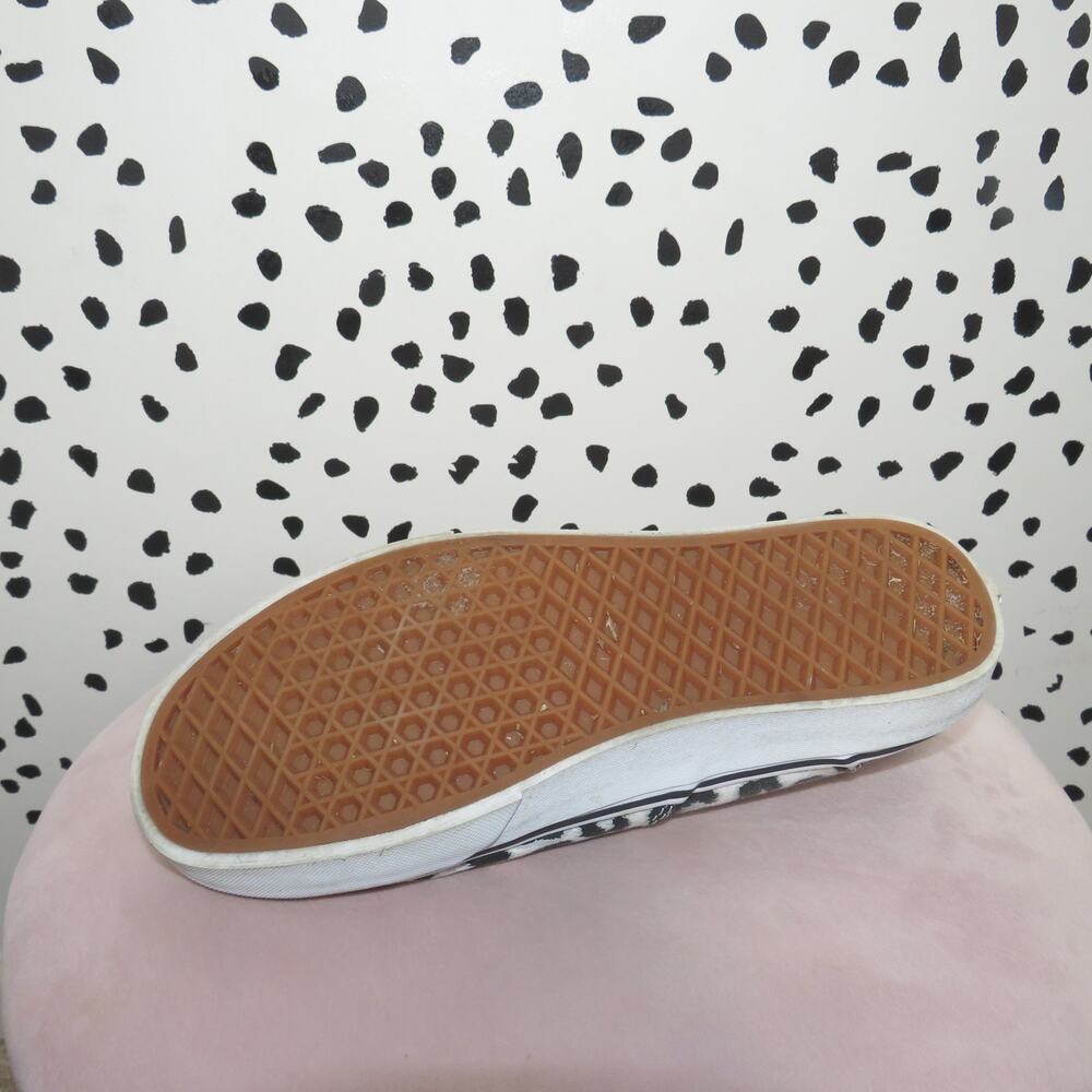 Vans White Snow Leopard Print Low Top Sneakers - Picture 8 of 8